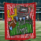 WA Jags Red Back and Columbia Blue-We've Got Spirit Football Blanket