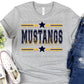 Walker Valley Mustangs Navy Ath Gold All Stars-Lovie T Designs