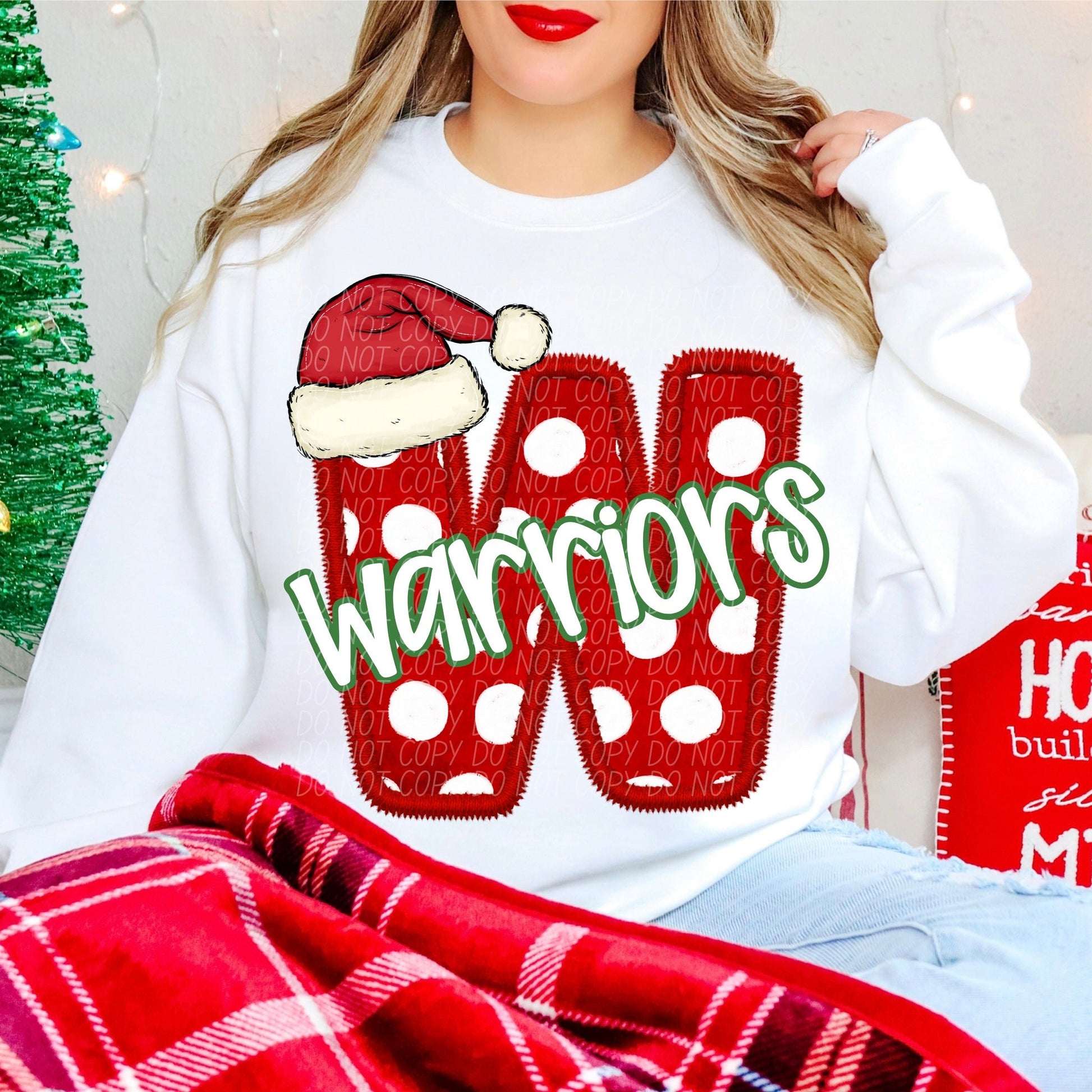 Warriors Christmas Mascots-[DTF Transfer]-Lovie T Designs