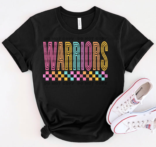 Warriors Colorful Line Mascot-Lovie T Designs