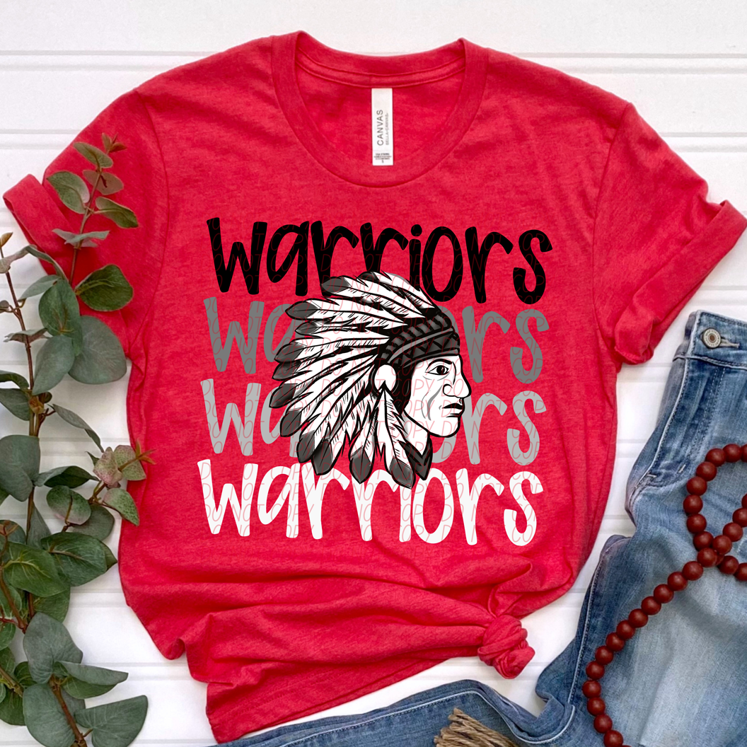 Warriors Monochromatic Mascots-Lovie T Designs