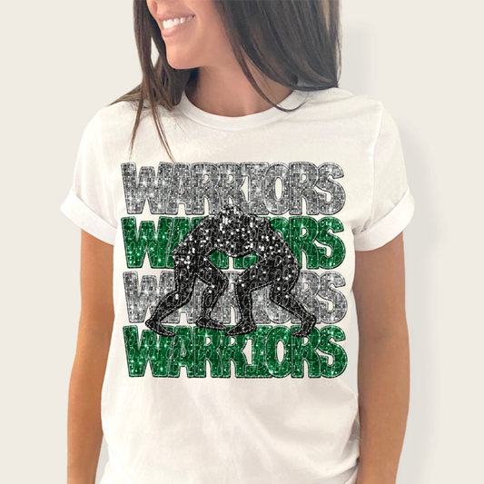 Warriors Silver Green-[DTF Transfer]-Lovie T Designs