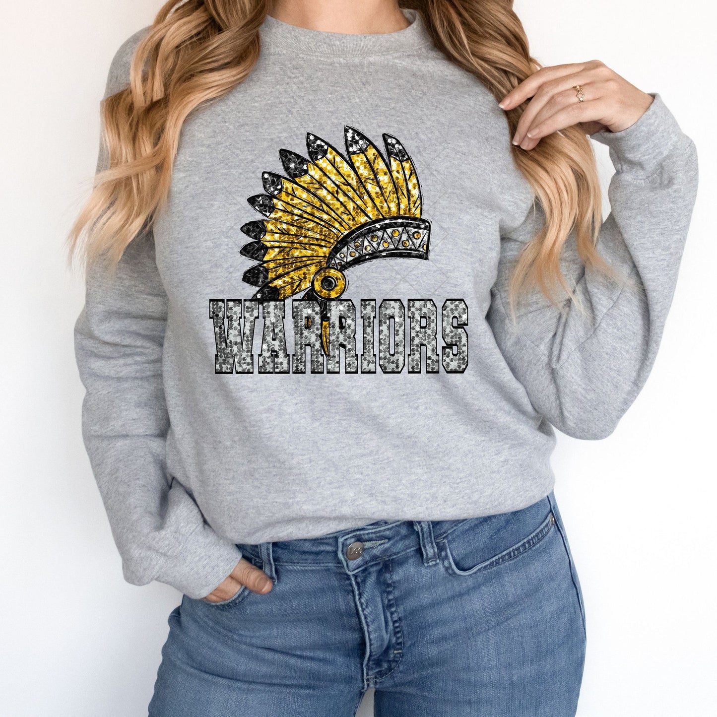 Warriors Silver on Yellow Gold Sequin