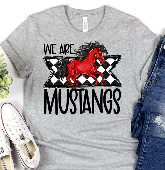 We Are MUSTANGS RED-Lovie T Designs