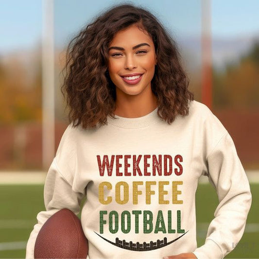 Weekends Coffee Football-Lovie T Designs