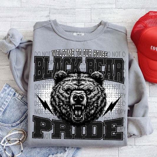 Welcome To Our House Black Bear Pride-Lovie T Designs