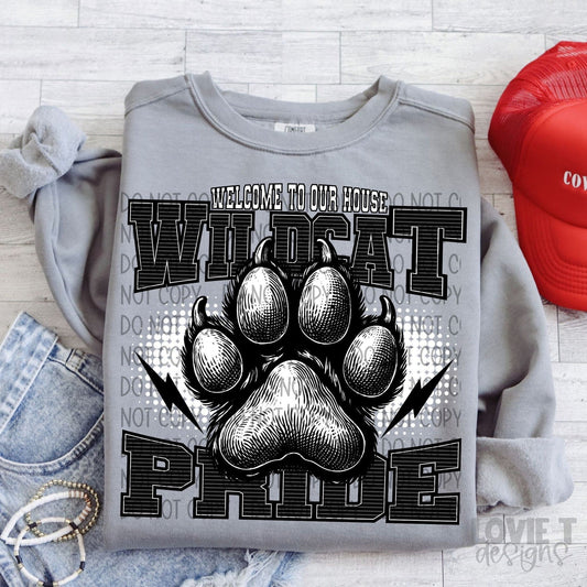 Welcome To Our House Wildcat Pride Paw-Lovie T Designs