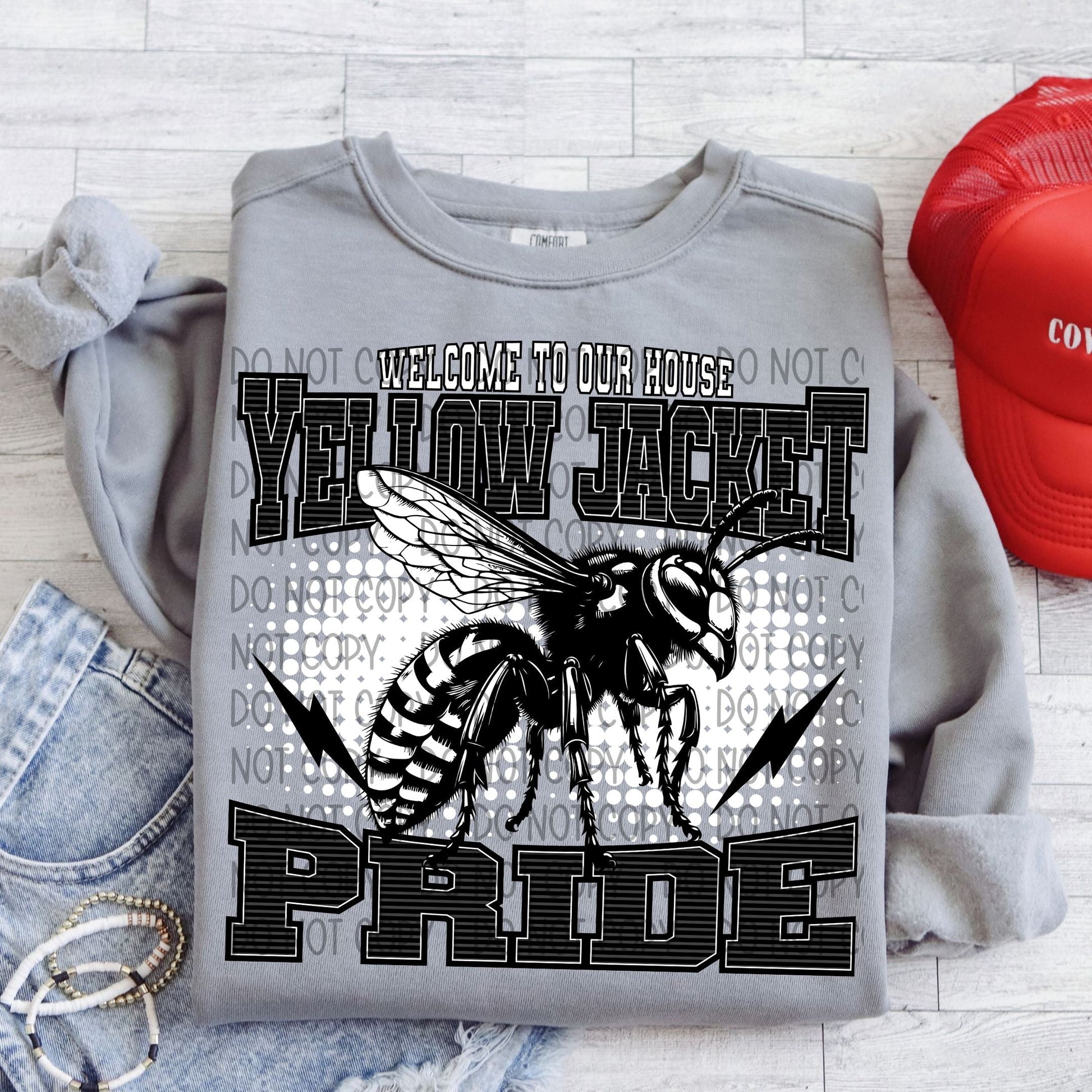 Welcome To Our House Yellow Jacket Pride-Lovie T Designs