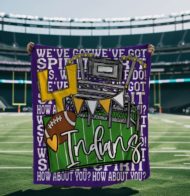 We've Got Spirit Indians Purple and Yellow Gold-Lovie T Designs