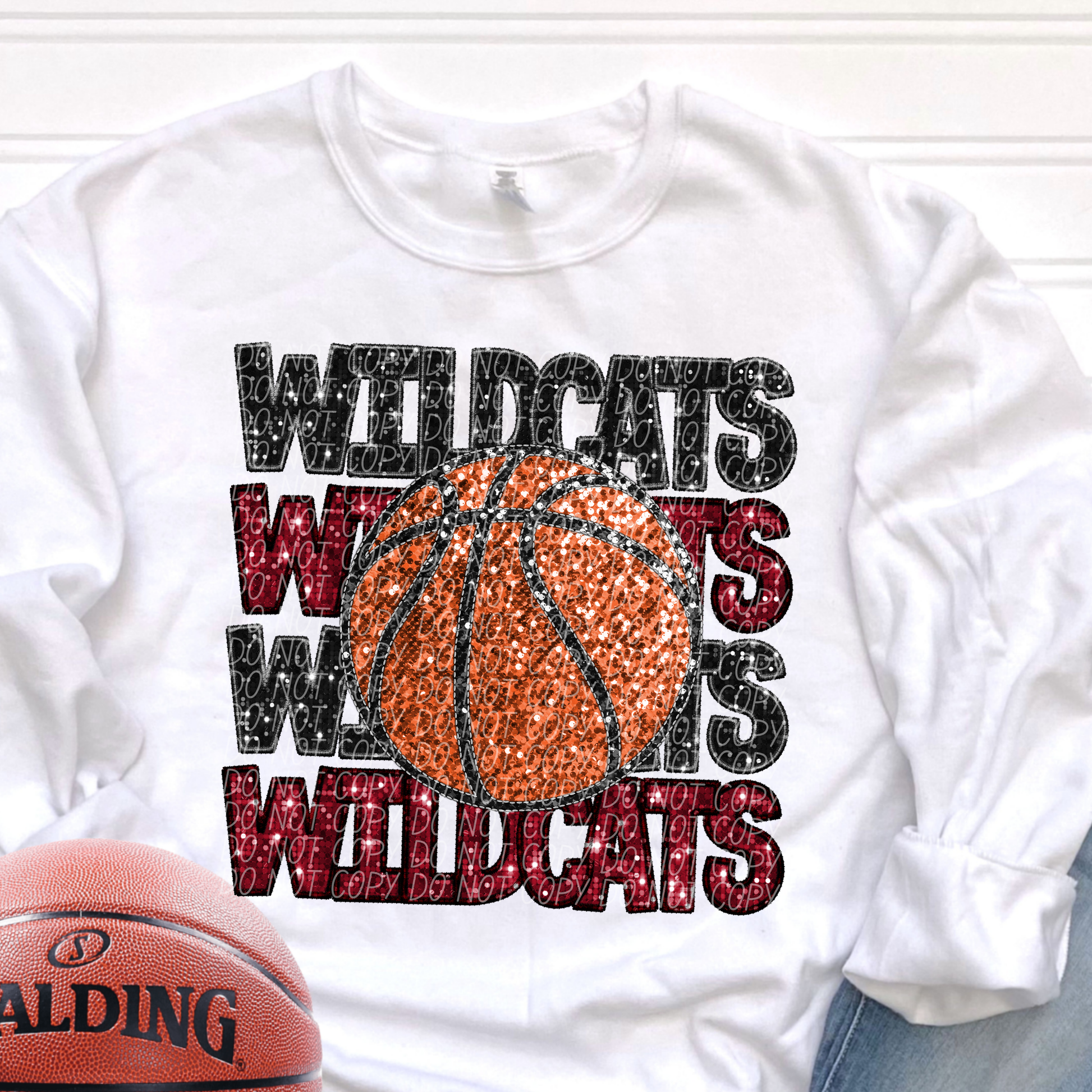 Wildcats Black Crimson-[DTF Transfer]-Lovie T Designs