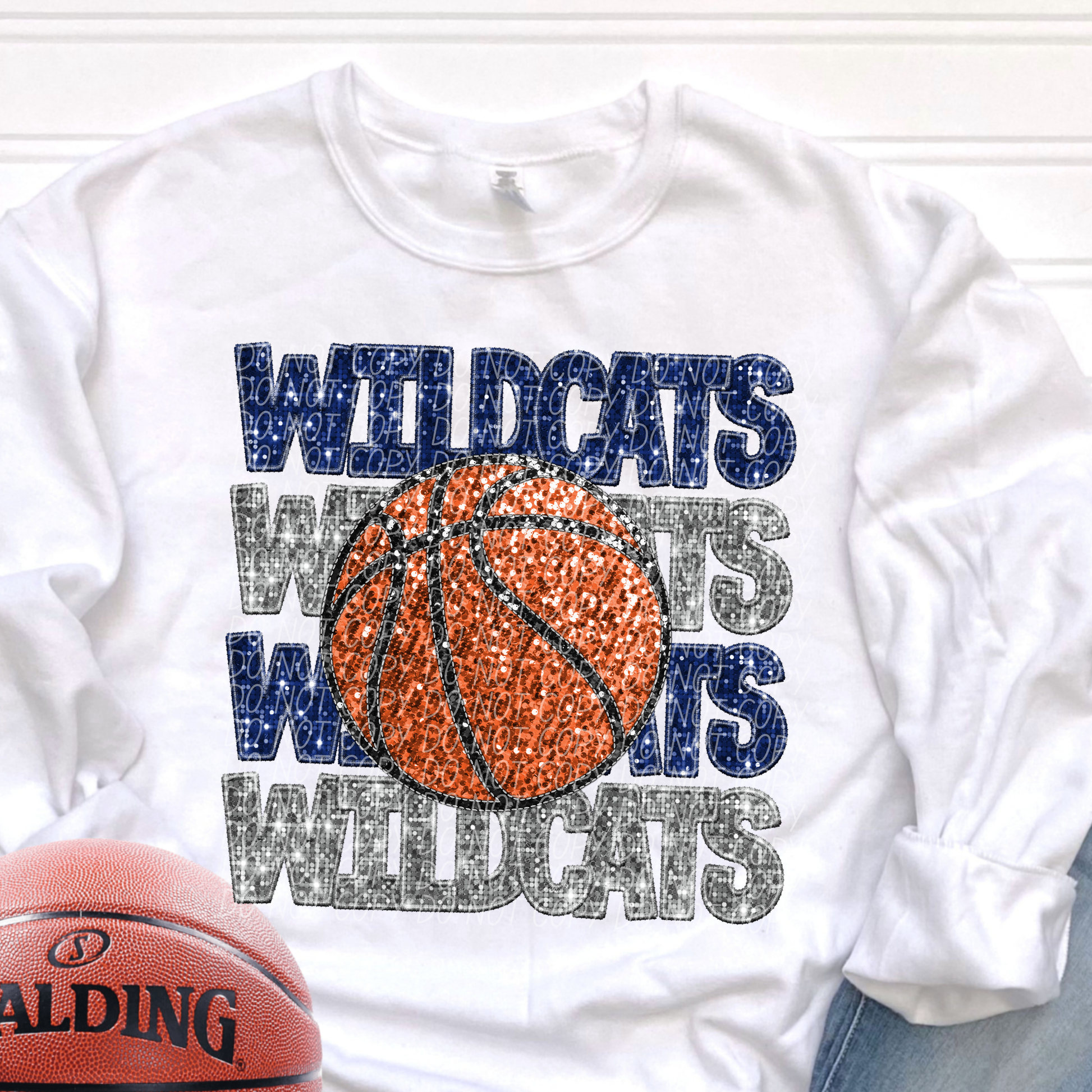 Wildcats Blue Silver-[DTF Transfer]-Lovie T Designs