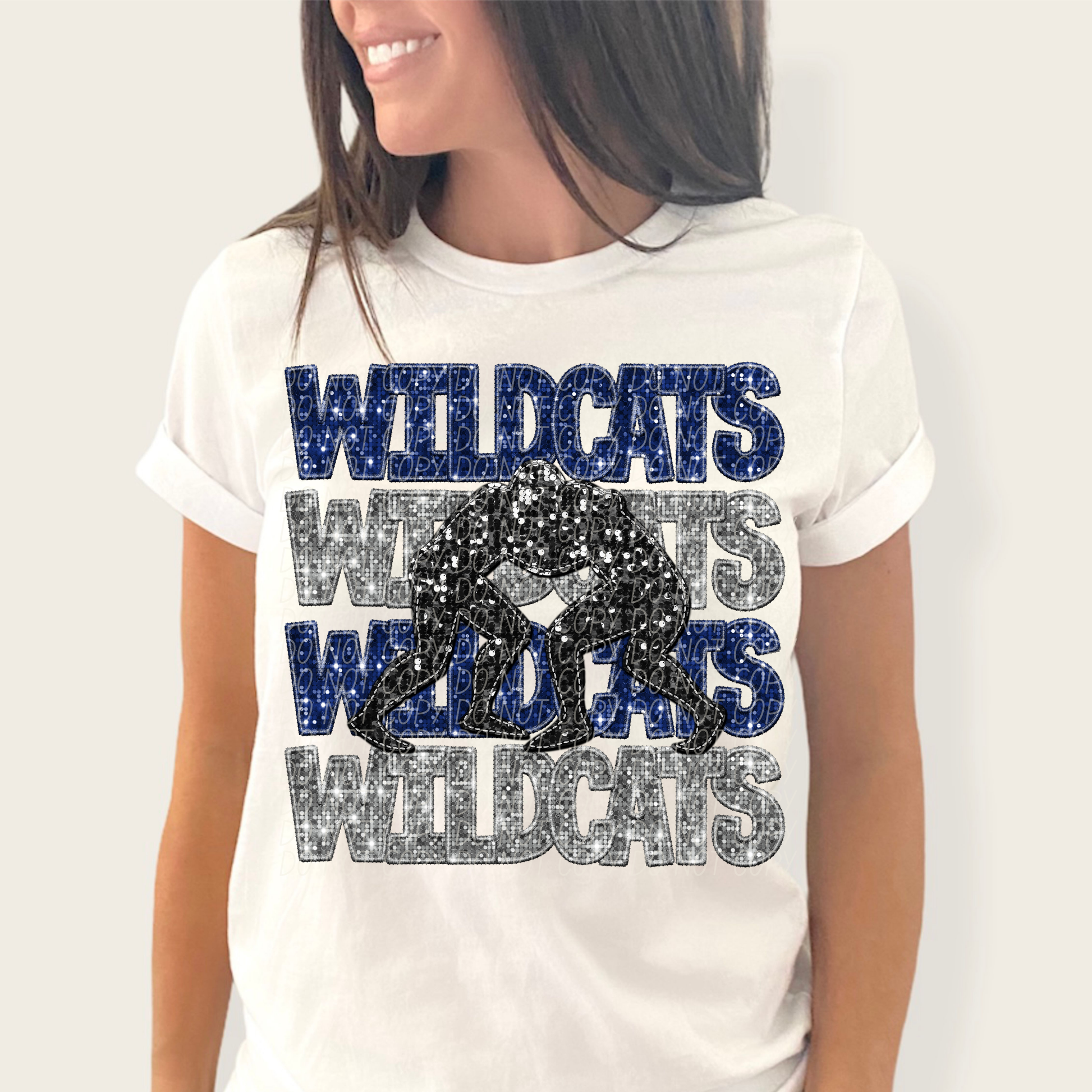 Wildcats Blue Silver-[DTF Transfer]-Lovie T Designs