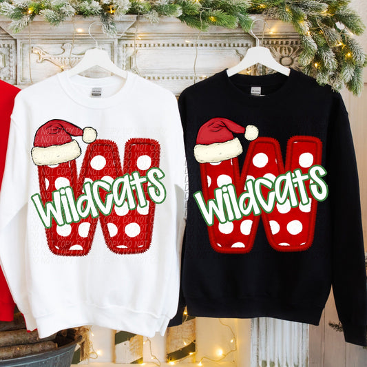 Wildcats Christmas Mascots-[DTF Transfer]-Lovie T Designs