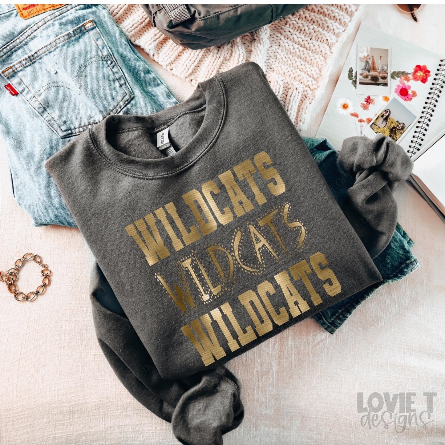 Wildcats Faux Gold Foil-Lovie T Designs