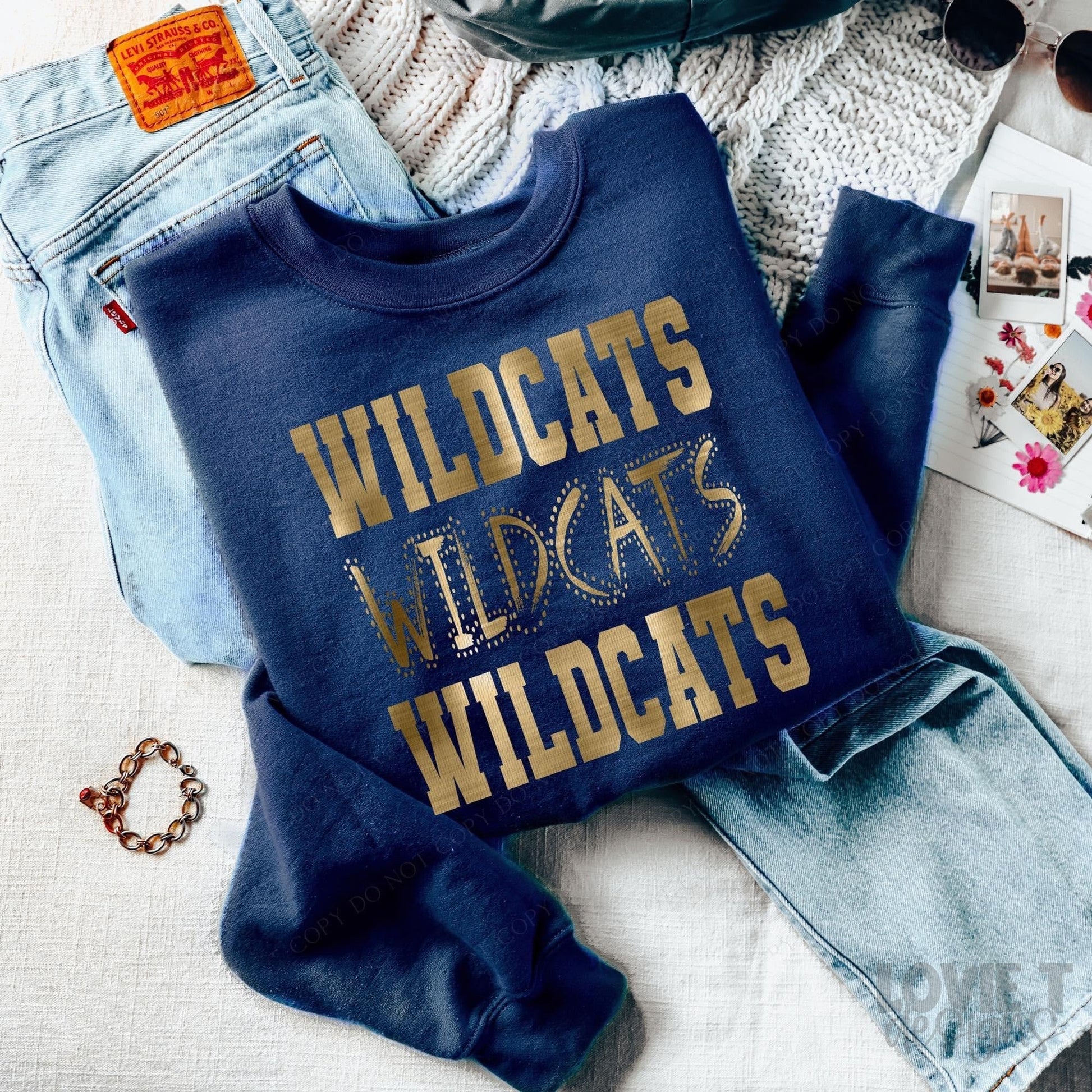 Wildcats Faux Gold Foil-Lovie T Designs