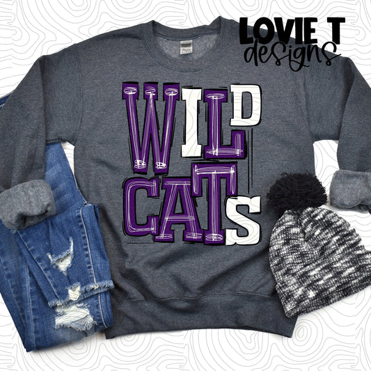 Wildcats Purple White