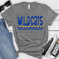 Wildcats Royal Ath Gold Grunge-Lovie T Designs