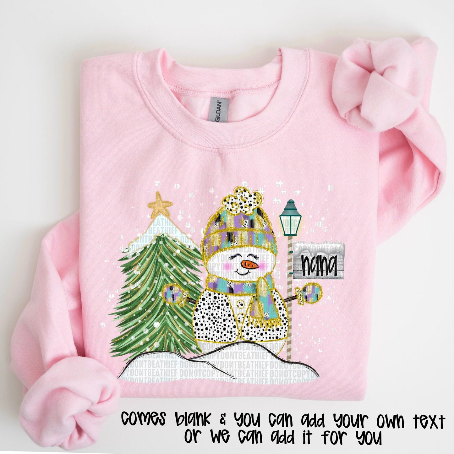 Winter Snowwoman - Add Your Custom Name-[DTF Transfer]-Lovie T Designs