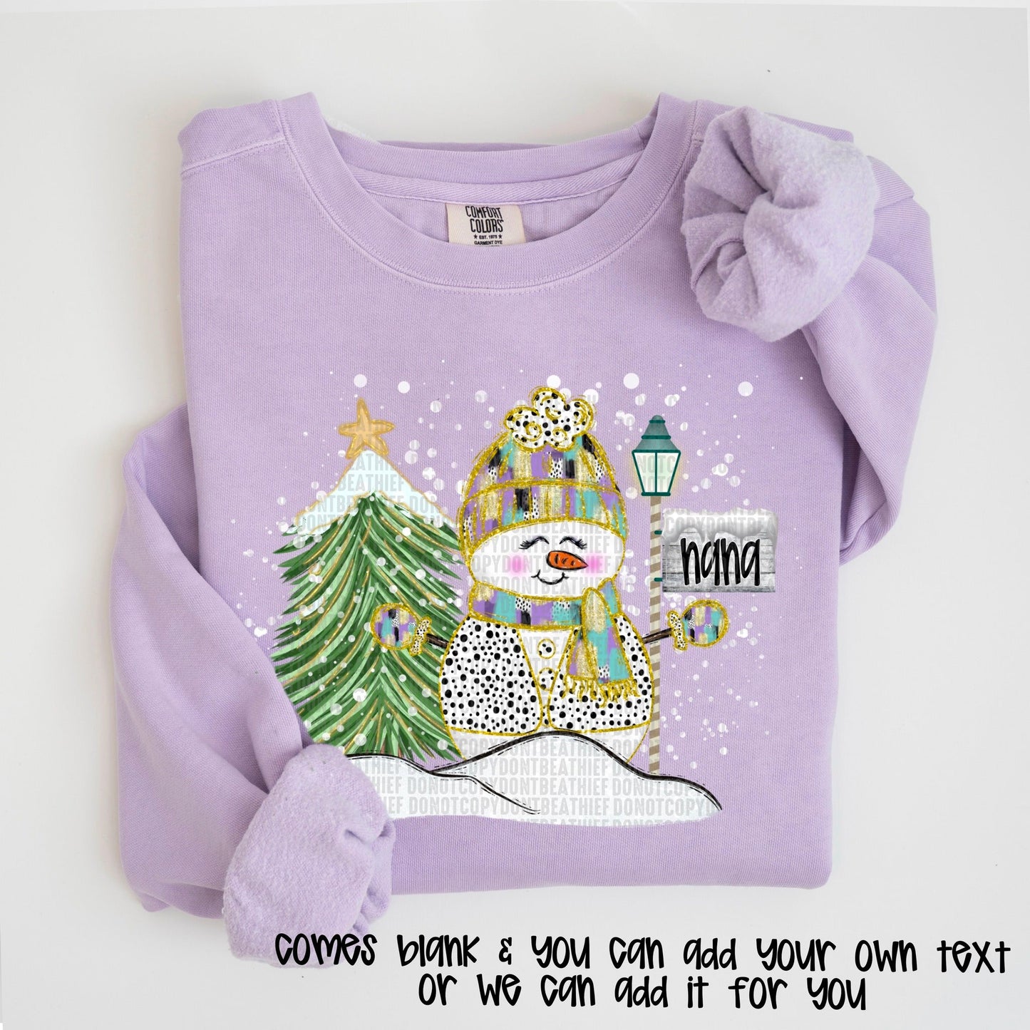 Winter Snowwoman - Add Your Custom Name-[DTF Transfer]-Lovie T Designs