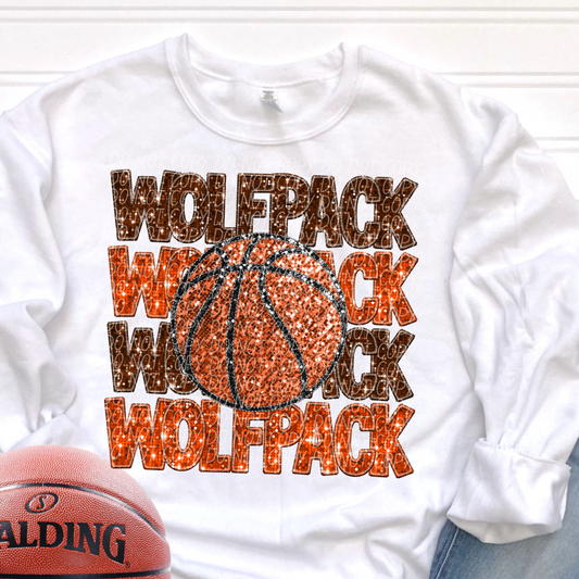 Wolfpack Brown Orange-[DTF Transfer]-Lovie T Designs