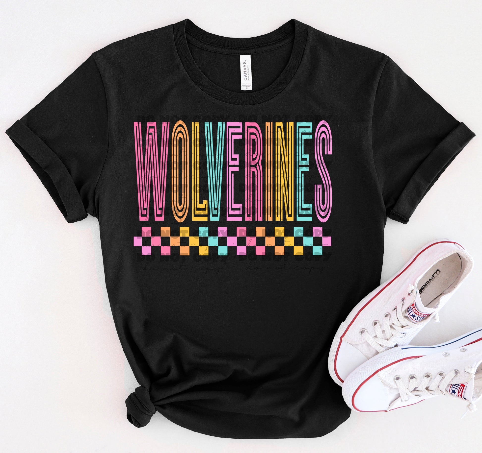 Wolverines Colorful Line Mascot-Lovie T Designs