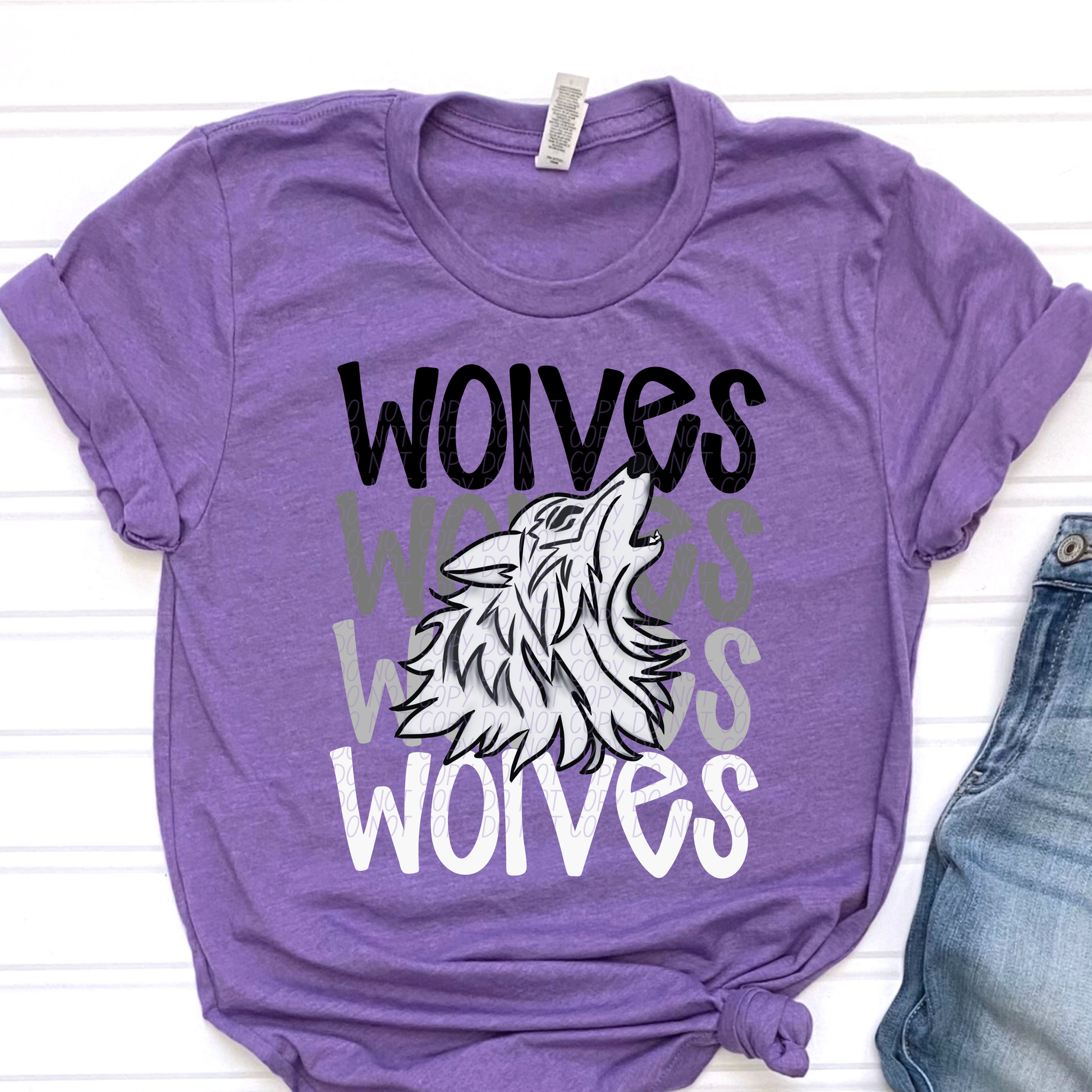 Wolves 3 Monochromatic Mascots-Lovie T Designs