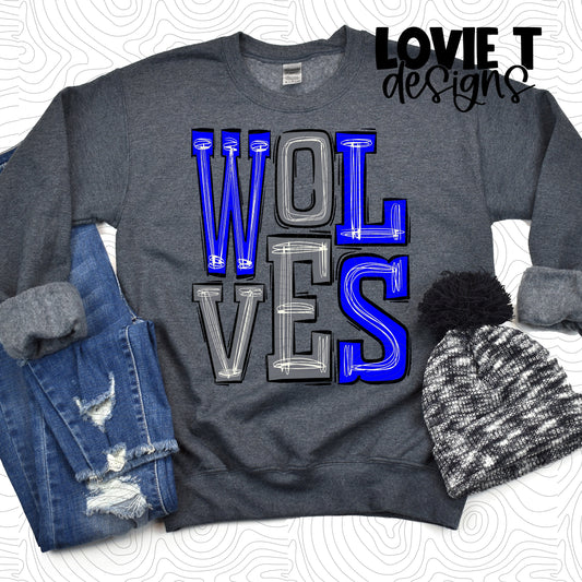 Wolves Blue and Grey