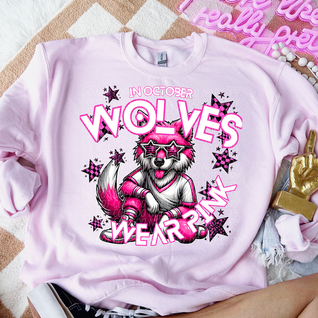 Wolves Cancer Awareness Mascot-Lovie T Designs