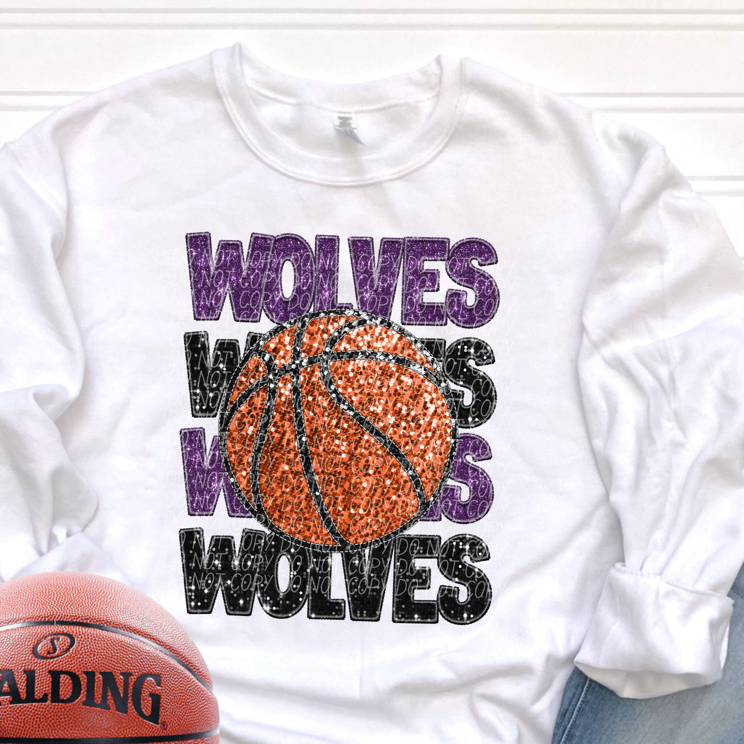 Wolves Purple Black-[DTF Transfer]-Lovie T Designs