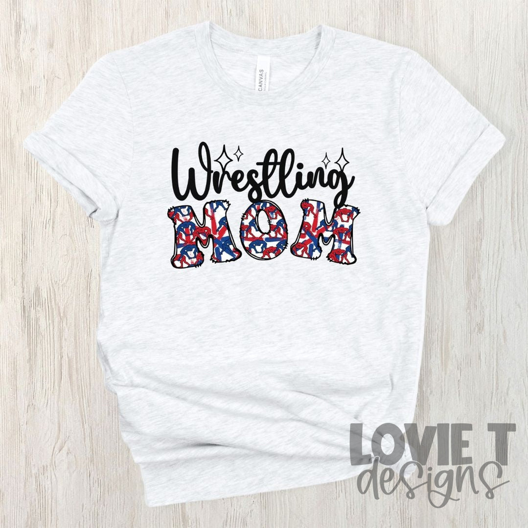 Wrestling Mom-Lovie T Designs