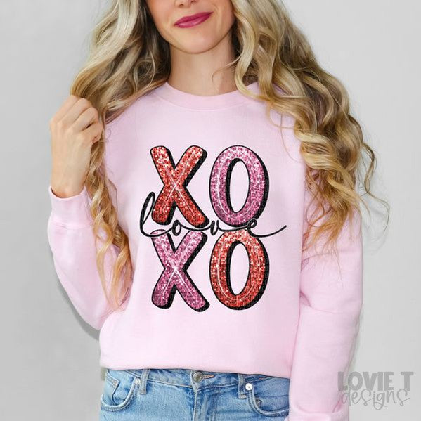 XOXO Love in Faux Sequins-Lovie T Designs