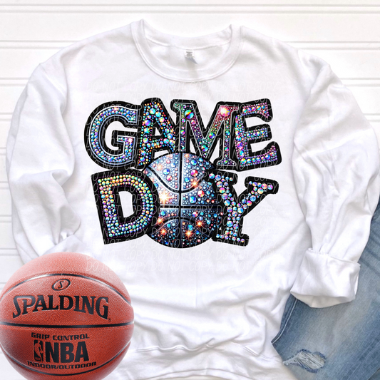 basketball game day rhinestone (2)-[DTF Transfer]-Lovie T Designs