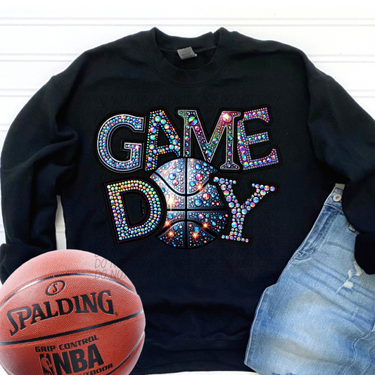 basketball game day rhinestone-[DTF Transfer]-Lovie T Designs