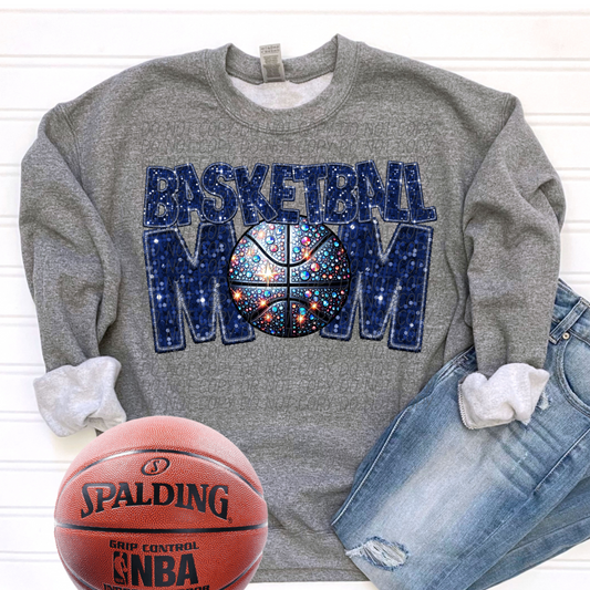 basketball mom blue-[DTF Transfer]-Lovie T Designs