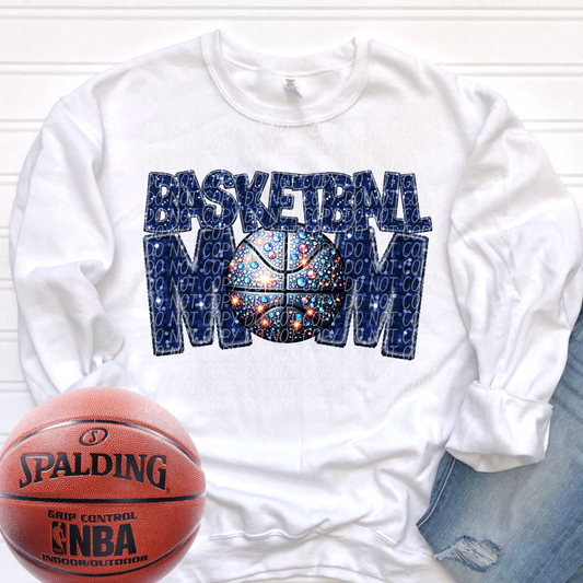 basketball mom blue-[DTF Transfer]-Lovie T Designs