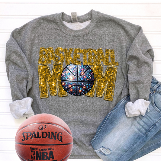 basketball mom gold-[DTF Transfer]-Lovie T Designs