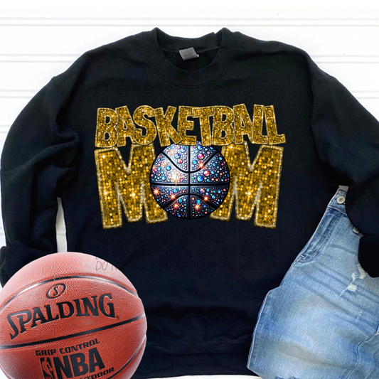 basketball mom gold-[DTF Transfer]-Lovie T Designs