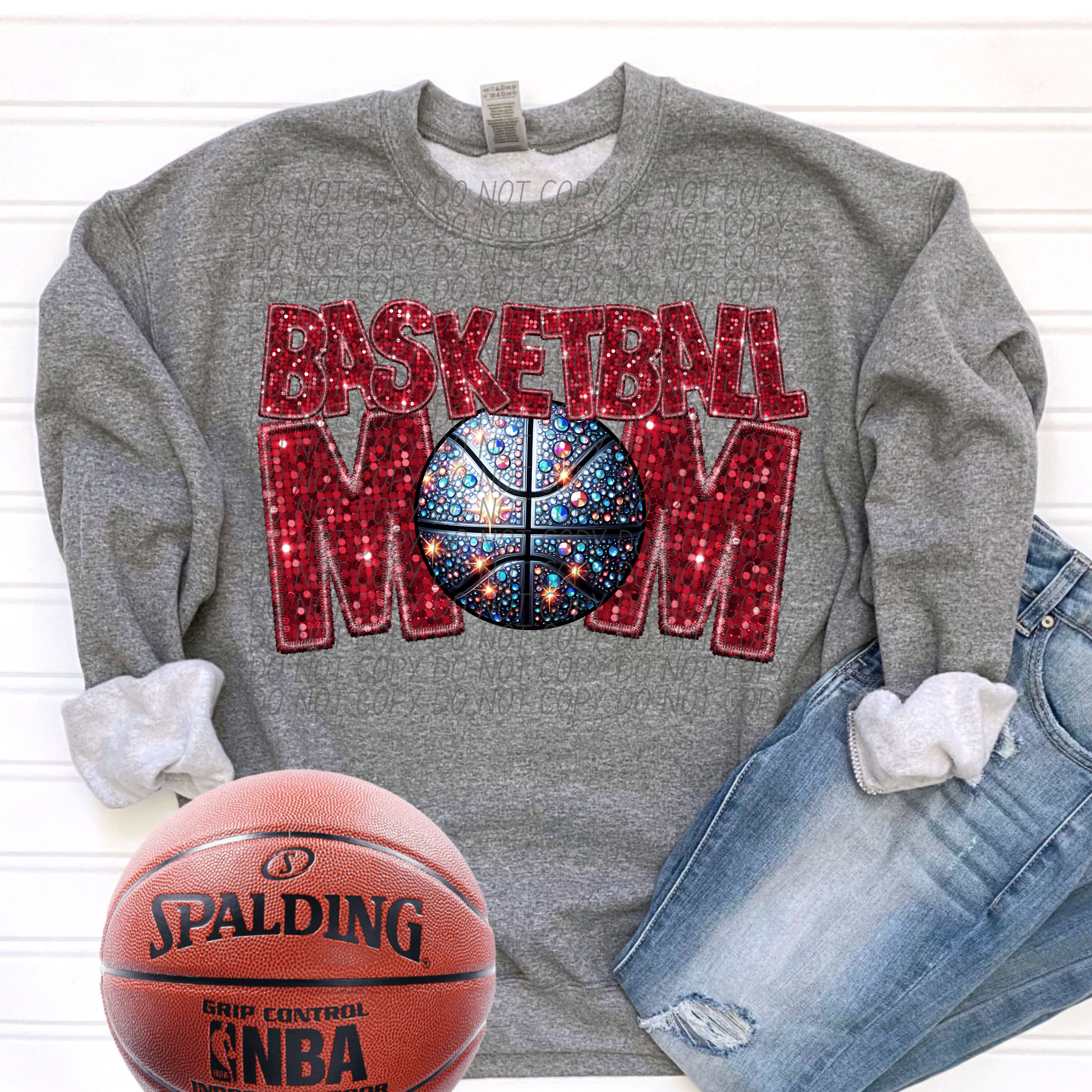 basketball mom red-[DTF Transfer]-Lovie T Designs