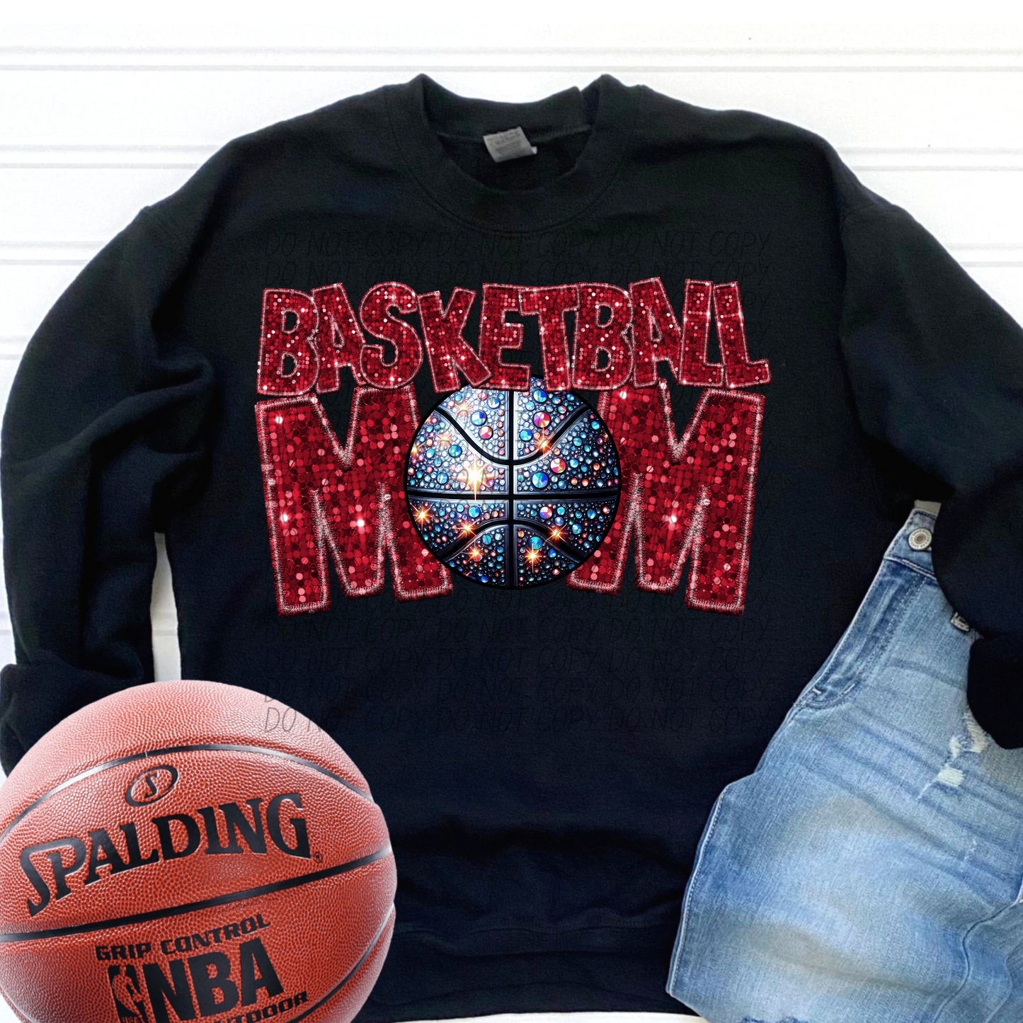 basketball mom red-[DTF Transfer]-Lovie T Designs