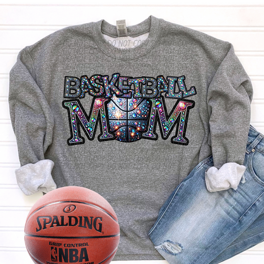 basketball mom rhinestone-[DTF Transfer]-Lovie T Designs