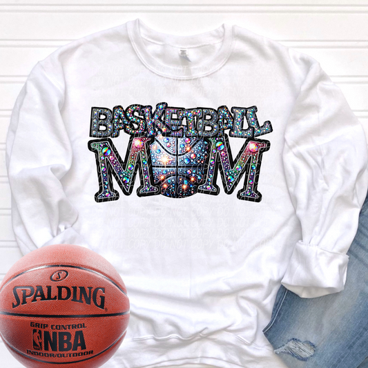 basketball mom rhinestone-[DTF Transfer]-Lovie T Designs