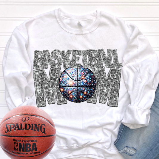 basketball mom silver-[DTF Transfer]-Lovie T Designs