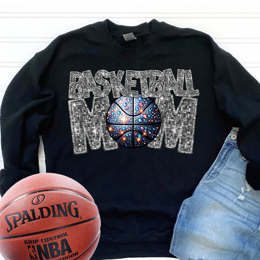 basketball mom silver-[DTF Transfer]-Lovie T Designs