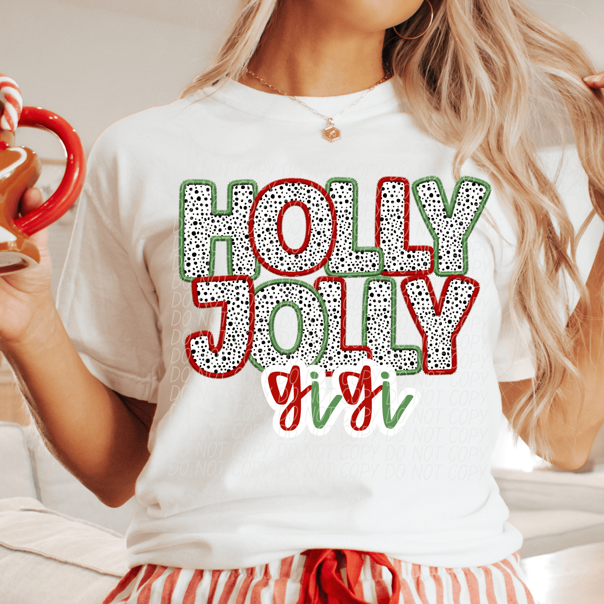 holly jolly gigi-[DTF Transfer]-Lovie T Designs