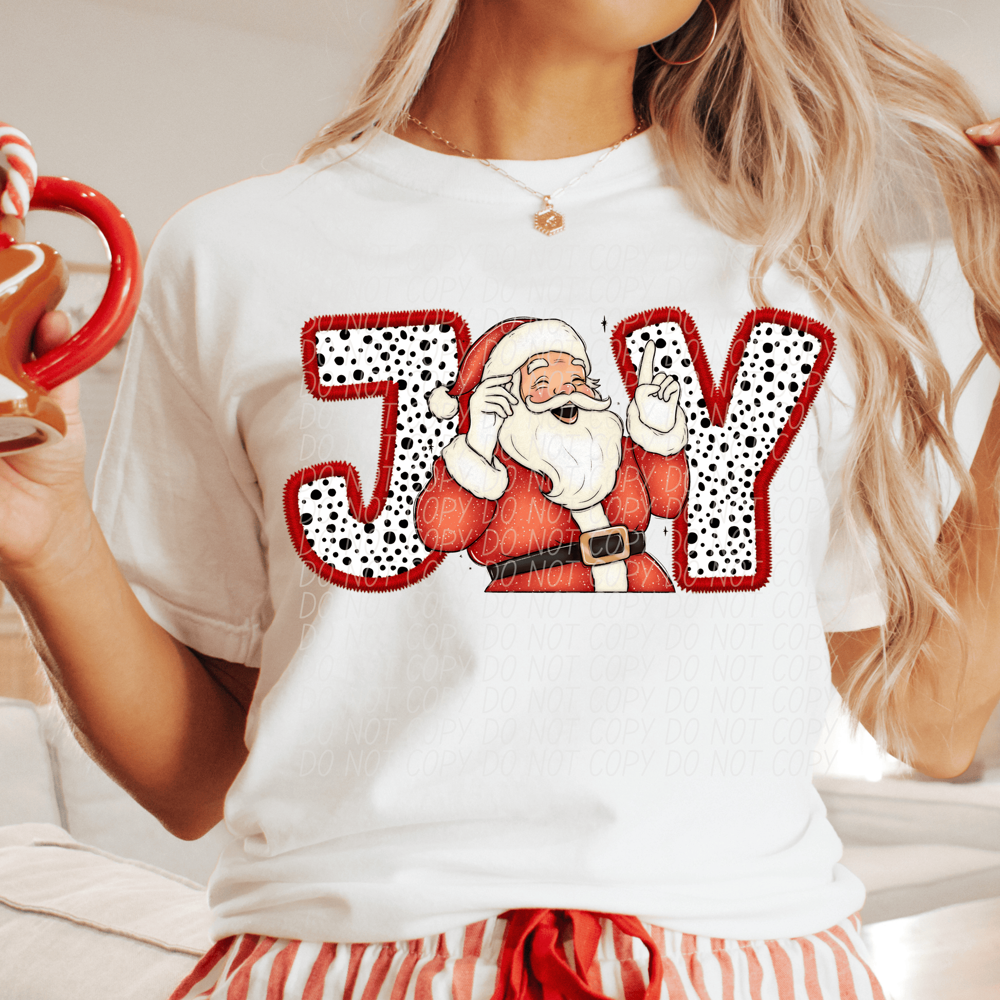 joy dancing santa-[DTF Transfer]-Lovie T Designs