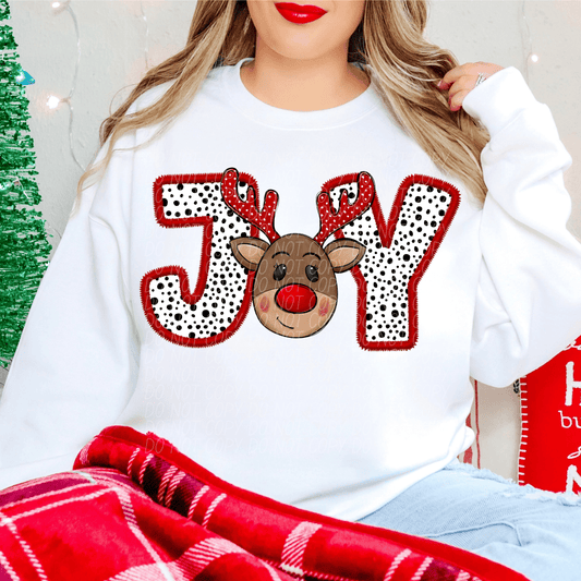 joy reindeer-[DTF Transfer]-Lovie T Designs