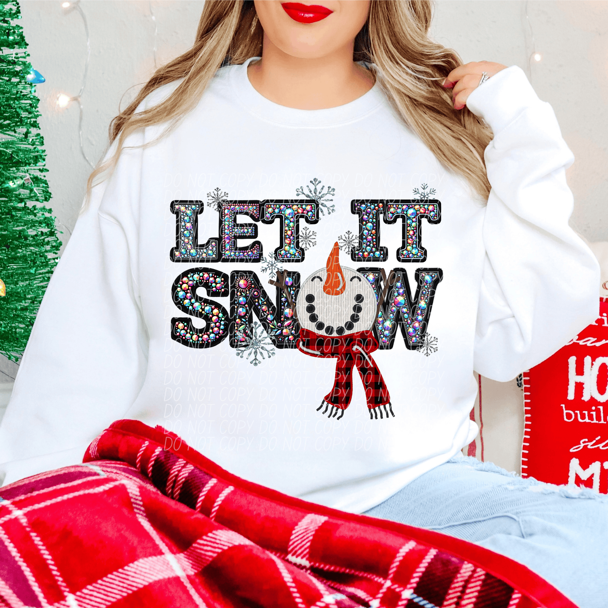 let it snow red-[DTF Transfer]-Lovie T Designs