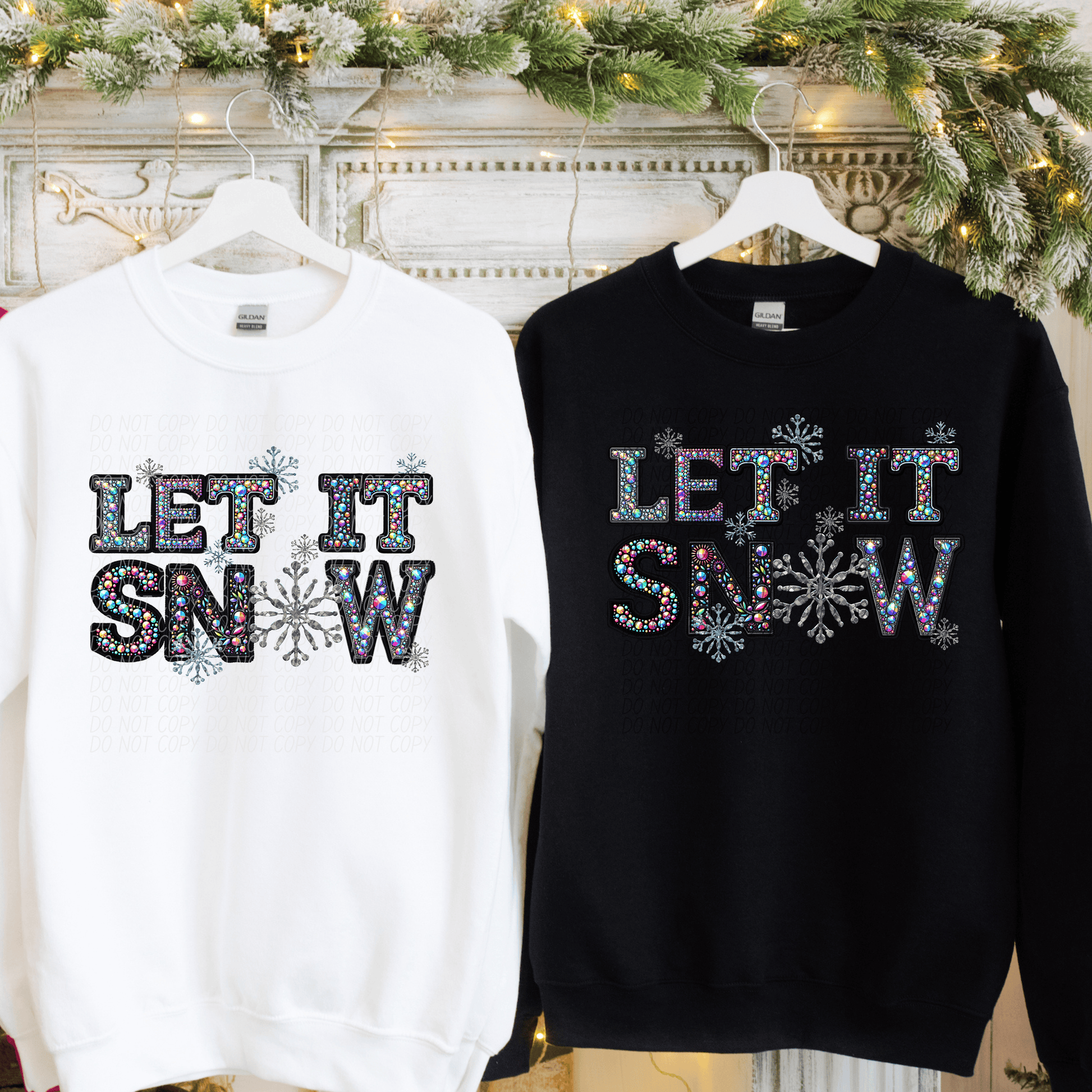 let it snow snowflake-[DTF Transfer]-Lovie T Designs