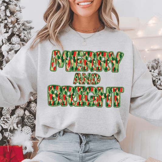 merry and bright paint-[DTF Transfer]-Lovie T Designs